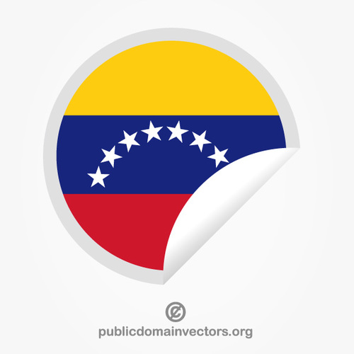 Venezuela bayraÄŸÄ± ile etiket soyma