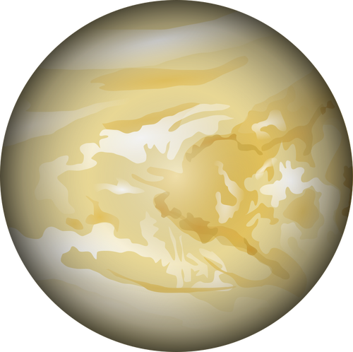 Vector illustration of planet Venus in color