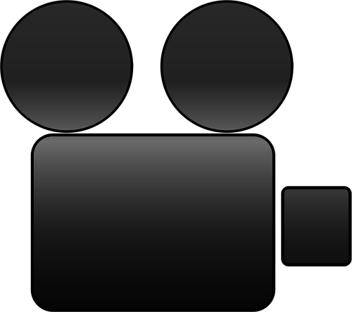 Vektorbild av ikonen fÃ¶r videokamera