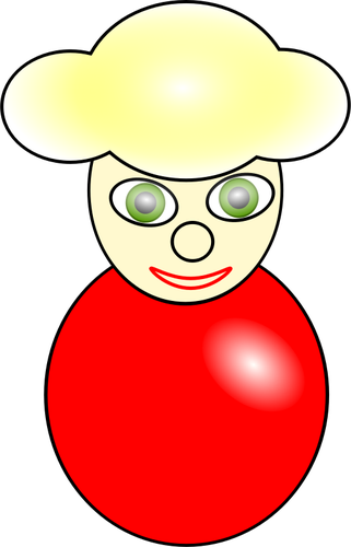 Vector ilustrare a zÃ¢mbind roÅŸu avatar feminin