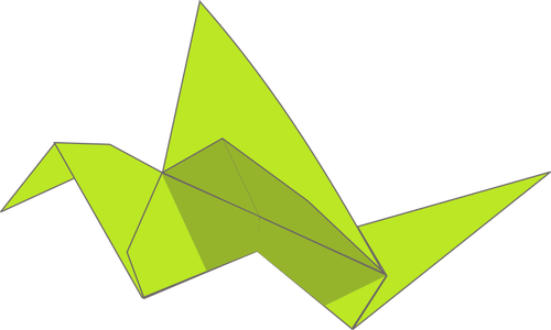 Origami flygande fÃ¥gel fÃ¤rg ritning