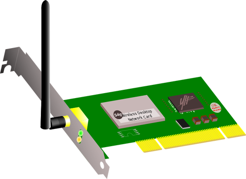 WIFI PCI card vector imagine