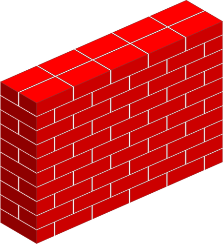 ClipArt vettoriali di muro di mattoni rosso semplice