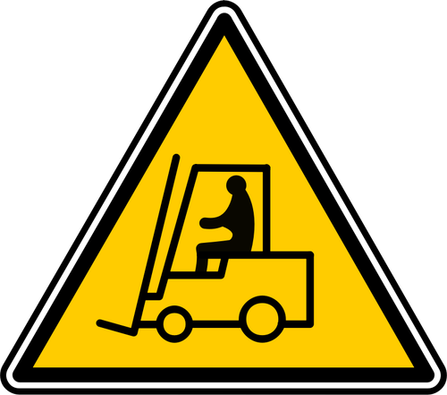 Chariot Ã©lÃ©vateur bio-hazard warning sign image vectorielle