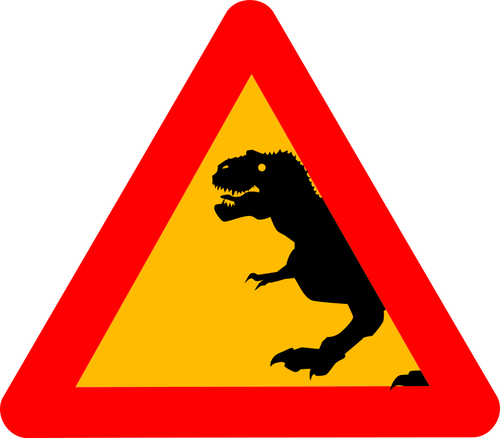 Simbol de avertizare Tyrannosaurus Rex