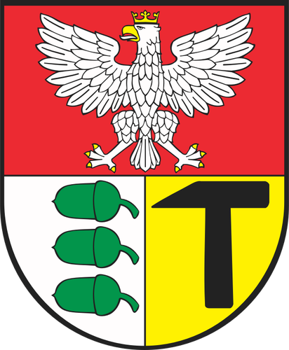 Vector de la imagen del escudo de la ciudad Dabrowa Gornicza