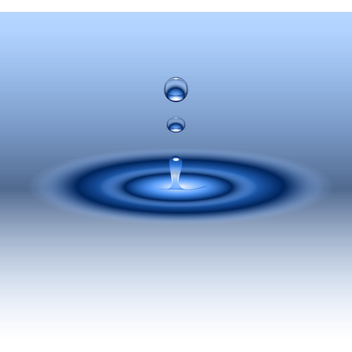 Vattendroppe ripples vektorbild