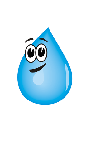 Smiling water droplet vector clip art
