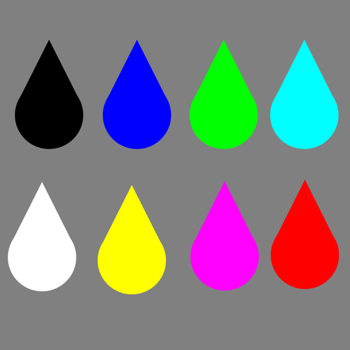 Gotas de agua de color