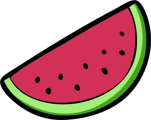 Wassermelone StÃ¼ck Keil-Vektor-Bild