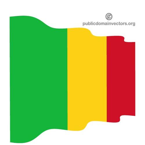 WellenfÃ¶rmige Flagge der Republik Mali