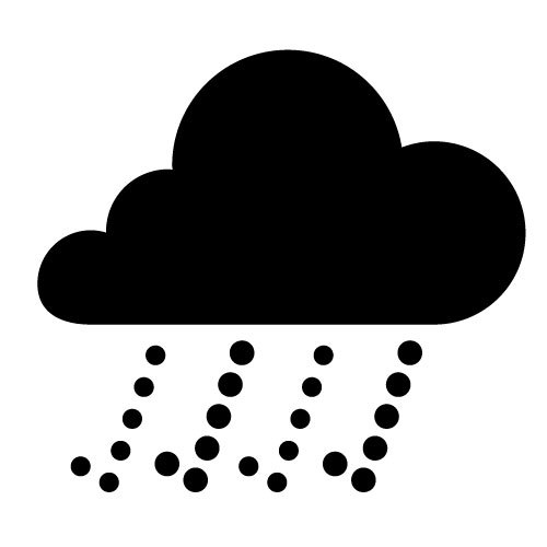 Deszcz, Å›nieg i ikona wektor