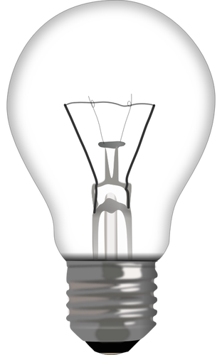 Photorealistic lightbulb vector illustration