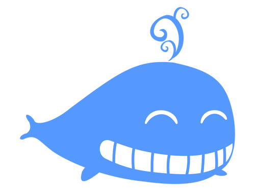 Image de dessin animÃ© de baleine bleue