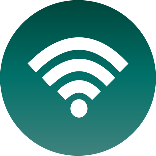 SygnaÅ‚u WiFi zielony