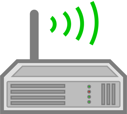 TrÃ¥dlÃ¶s router-ikonen vektor illustration