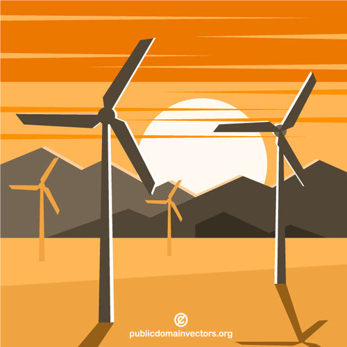 Wind Farm di padang pasir