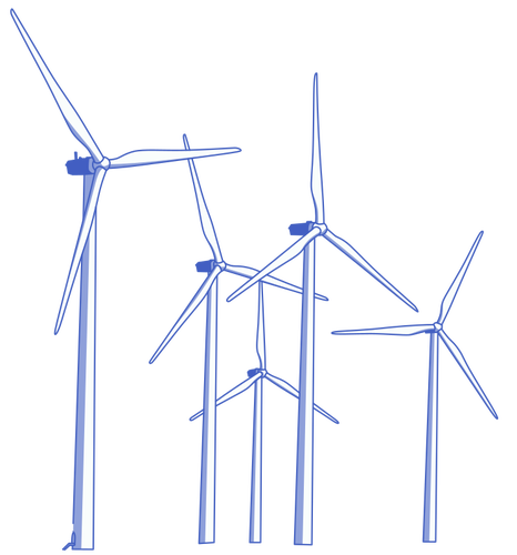Imagem de turbinas de vento