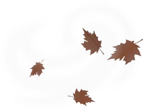 Frunze de toamna maro vector de desen pe fundal alb