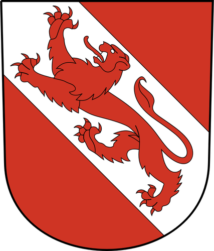 Vector illustration of coat of arms of PfÃ¤ffikon District