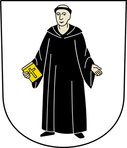 MÃ¶nchaltorf coat of arms with frame vector image