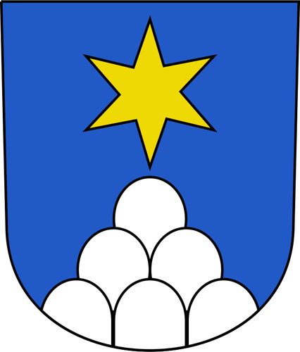 Sternenberg-Wappen-Vektor-ClipArt-Grafik