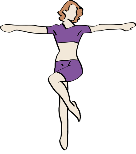 Mujer bailando vector de la imagen