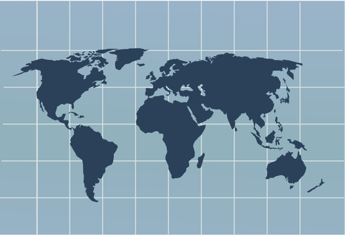 Kart over verden disposisjonen