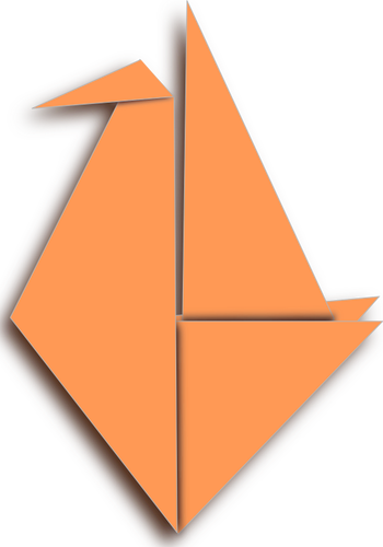 Orange-Vogel-Origami-Abbildung