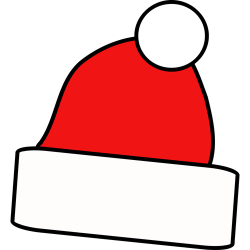 Grafica vettoriale di un semplice cappello di Natale,