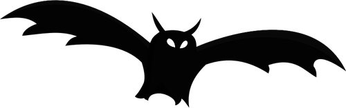 Silhouette vector graphics of bat