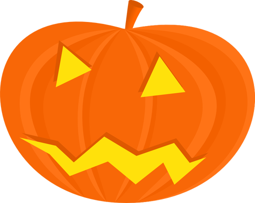 Desenho de vetor de abÃ³bora de Halloween assustador