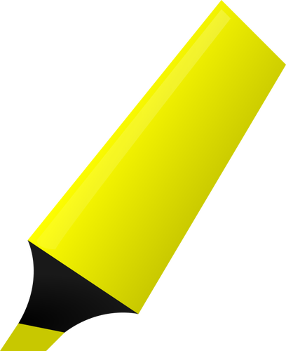Vector afbeelding van geel markeerstift
