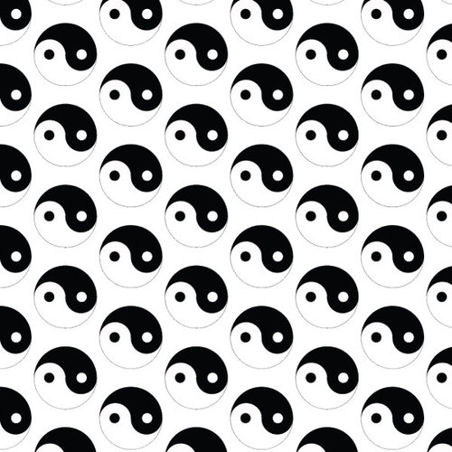 Yin yang seamless pattern