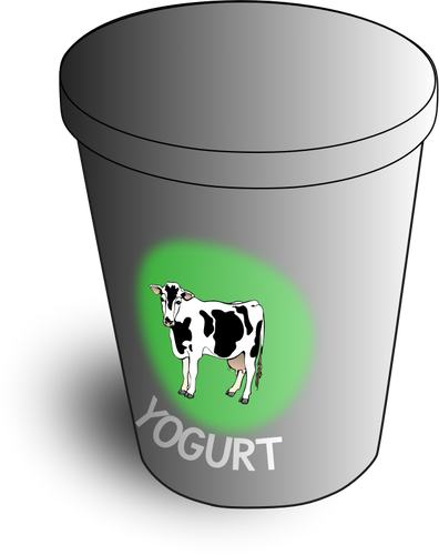 IlustraÃ§Ã£o em vetor de xÃ­cara de iogurte