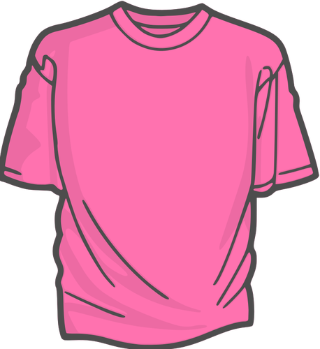 Imagem de vetor de t-shirt cor de rosa