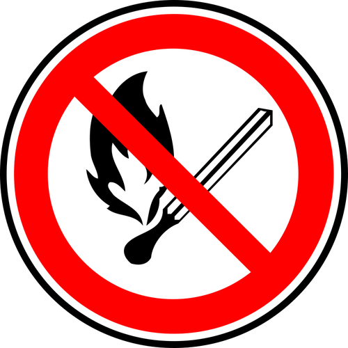 Fuego prohibido vector de seÃ±al
