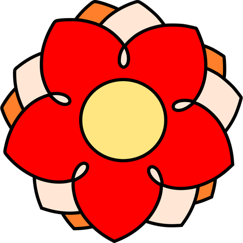 Vektor illustration av rÃ¶d blomma
