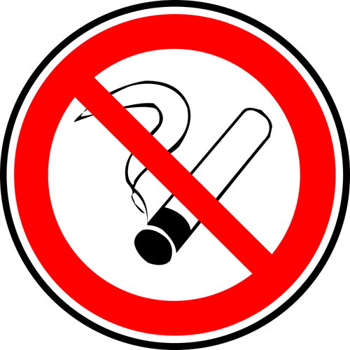 No hay seÃ±ales de prohibiciÃ³n de fumar vector imagen