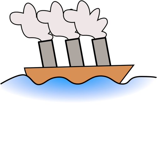 Stoomboot schip vector afbeelding