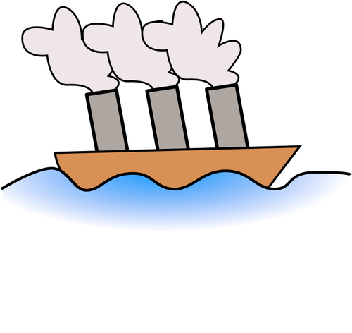 Stoomboot schip vector afbeelding