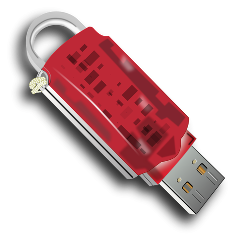 Image vectorielle de Keyring USB stick