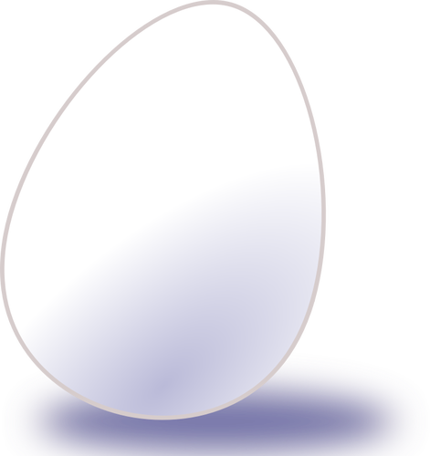Imagem vetorial de ovo branco com sombra
