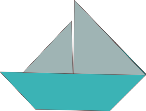 Origami barca cu panze