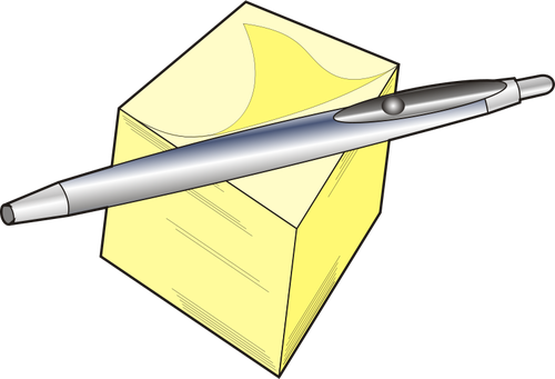 Pena dan notepad gambar vektor