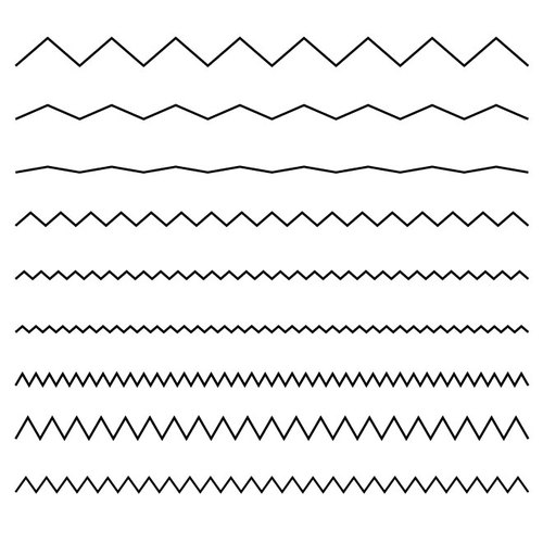 Zigzag lines various types