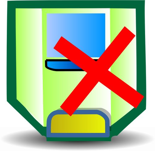 Image vectorielle de zip vert dÃ©monter signe