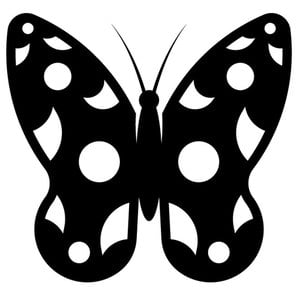 Butterfly silhouette cut file