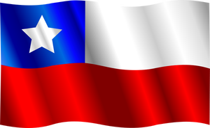 Wavy Chilean Vector Flag