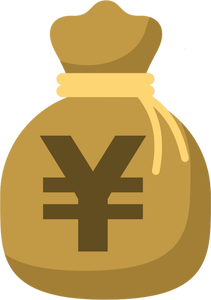 Bag with symbol of Yen